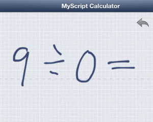 手書きの数字を認識して計算してくれる賢いアプリ「MyScript Calculator」で9÷0をやってみた