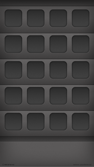 アイコンがぴったりおさまる黒ベースのiphone5用壁紙が超かっこいい Memobits
